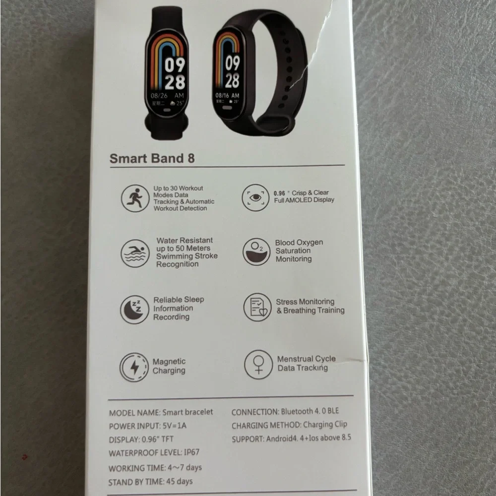 Black Fitness Tracker with Sleek Design and Wristband